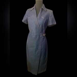 SHELBY & PALMER DENIM DRESS SIZE 8 EUC